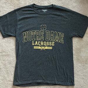 Champion Notre Dame Lacrosse Charcoal Tee